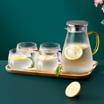 Cold kettle suit high face value little fresh drinking water glass with handle with glass mug with handle large capacity kettle