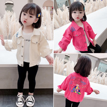 Female baby jacket spring new 2-year-old 3 girl blouses foreign air boy jacket Han version single row button upper trendy