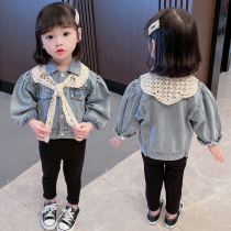 Female Baby Cowboy Jacket Spring New Ocean Gas 2 Year Old 3 Children Denim Jeans Fashion Girl Jacket Korean version Spring and autumn