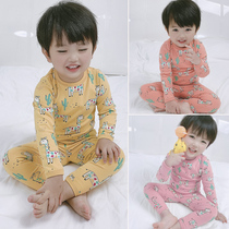 Autumn and winter baby autumn clothes cotton childrens underwear set girls autumn clothes and autumn pants warm cotton sweater women cotton children