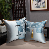 Mahogany sofa pillow cushion new Chinese style Chinese style waist pillow bedside soft bag large backrest with core square pillowcase custom