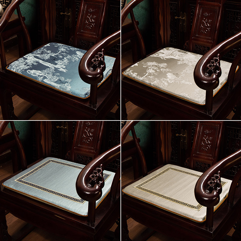 Chinese-style dining chair? Chair cushion removable and washable thickened stool cushion household tea table tea table dining table chair sofa cushion cover