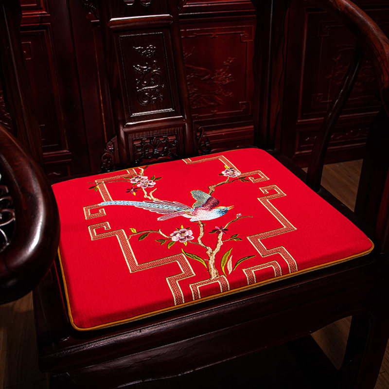 Mahogany chair cushion cover Chinese solid wood sofa cushion tea chair ring chair Taishi chair spring and autumn chair cushion home custom