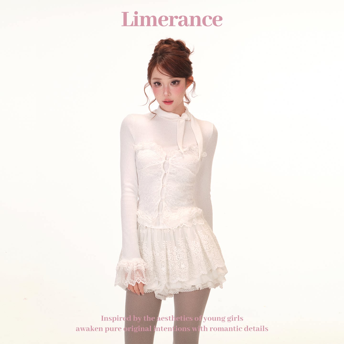 Limerance レース 重ね着風 セットアップ