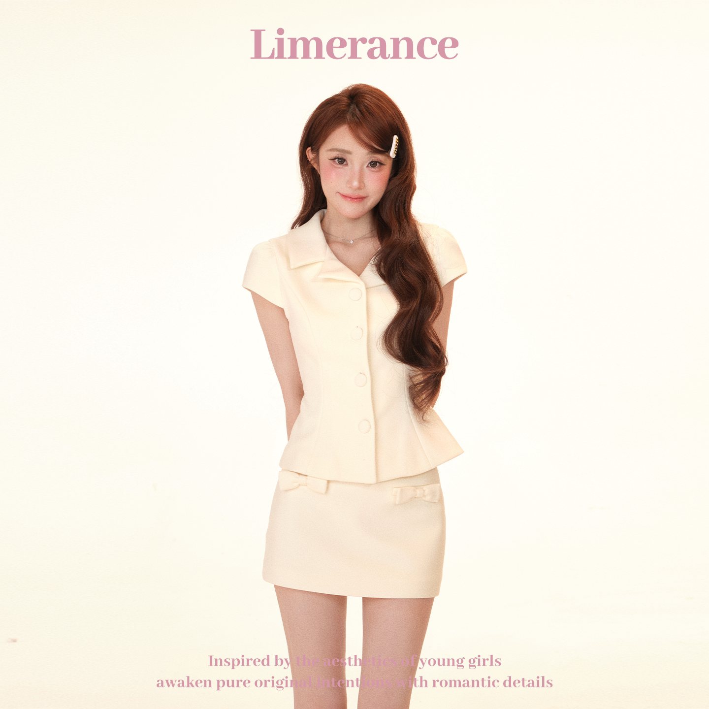 Limerance リボン 半袖 セットアップ