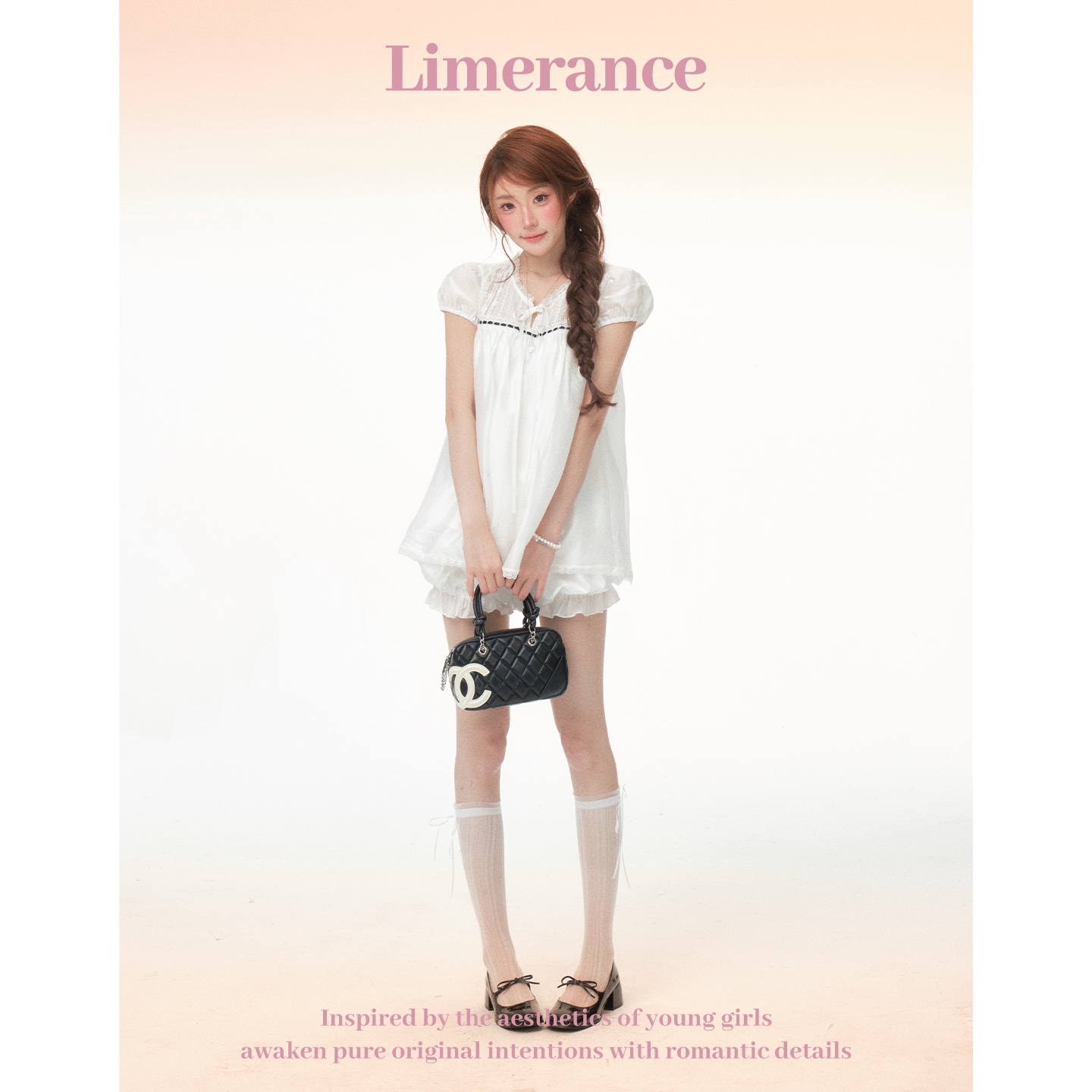 Limerance レース パフスリーブ セットアップ