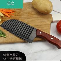 Special-shaped blade wolf tooth potato knife big wave food cutter Langya flower knife pattern kitchen commercial slicer