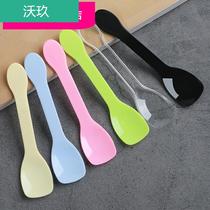 Disposable spoon creative cute plastic spoon ice cream dessert jelly pudding coffee mixing small spoon alone