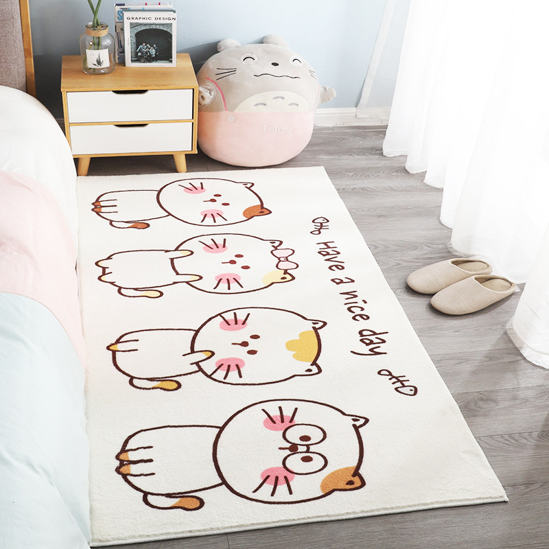 Simple living room carpet room bedroom bedside lamb velvet thickened tatami bay window can be customized before the bed mat