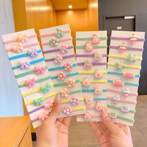 Детская резинка для волос, безвредный маленький аксессуар для волос, не повреждает волосы