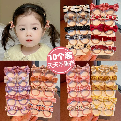 Детская резинка, аксессуар для волос, заколка для волос с бантиком