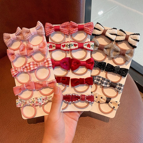 Детская резинка, аксессуар для волос, заколка для волос с бантиком