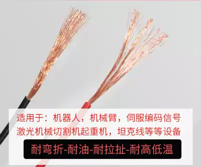 TRV high flexibility 0 3 0 5 0 75 1 5 2 5 flat single core multi-strand drag chain folding electronic wire control line e