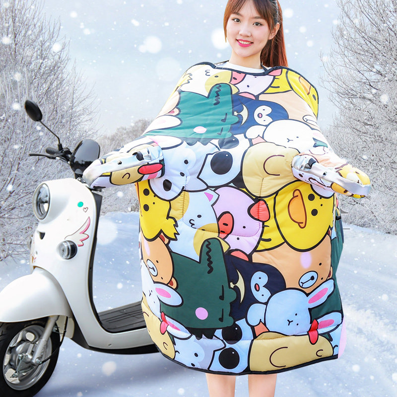 Electric car windshield is heated by winter plus thickening warmth battery motorcycle waterproof wind cover