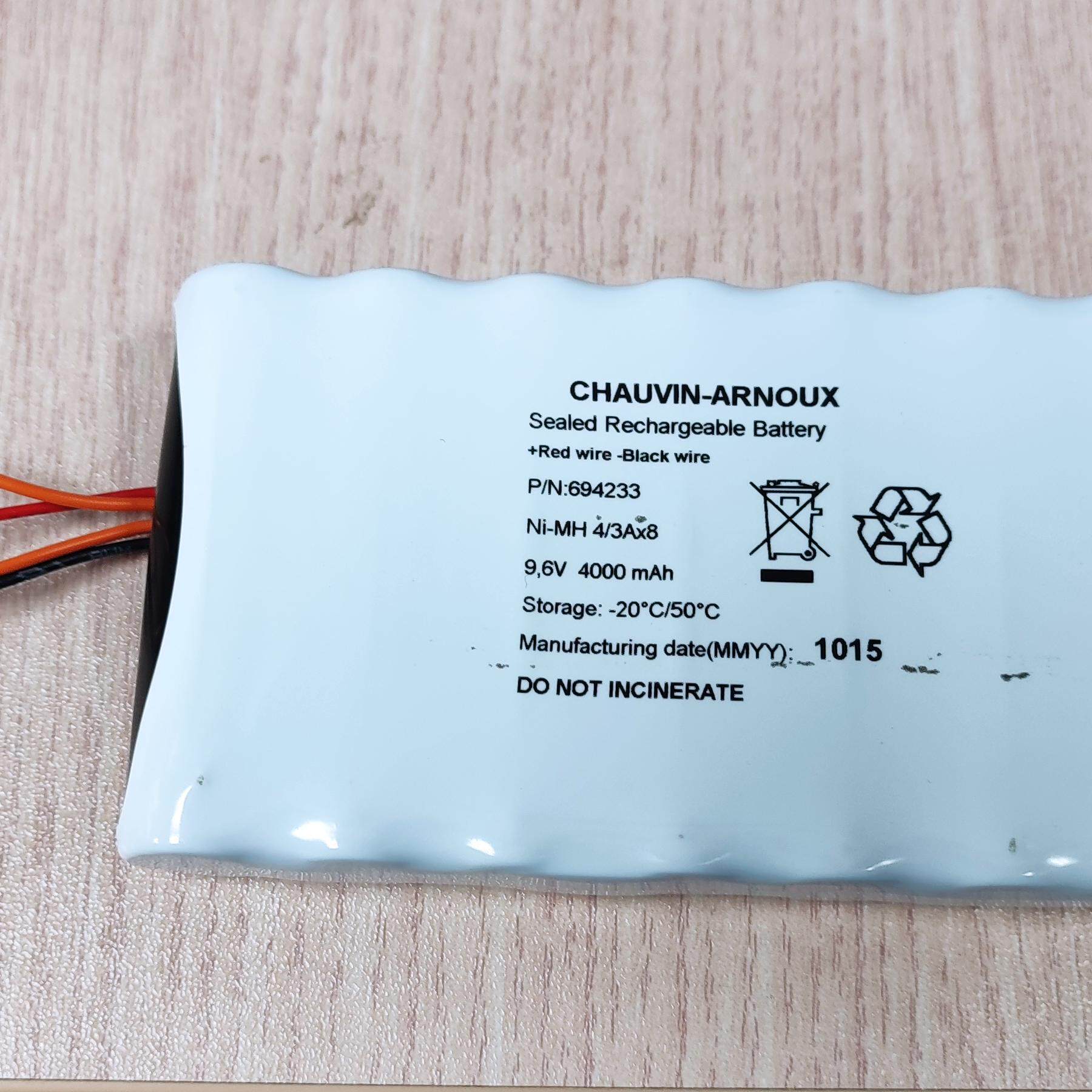 适用示波器Scopix3 ox7204 694233 Ni-MH4/3AX8 9.6V 4000mAh电池