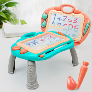 宝宝彩色磁性画板儿童大号画画板涂鸦板磁力写字板画板桌玩具