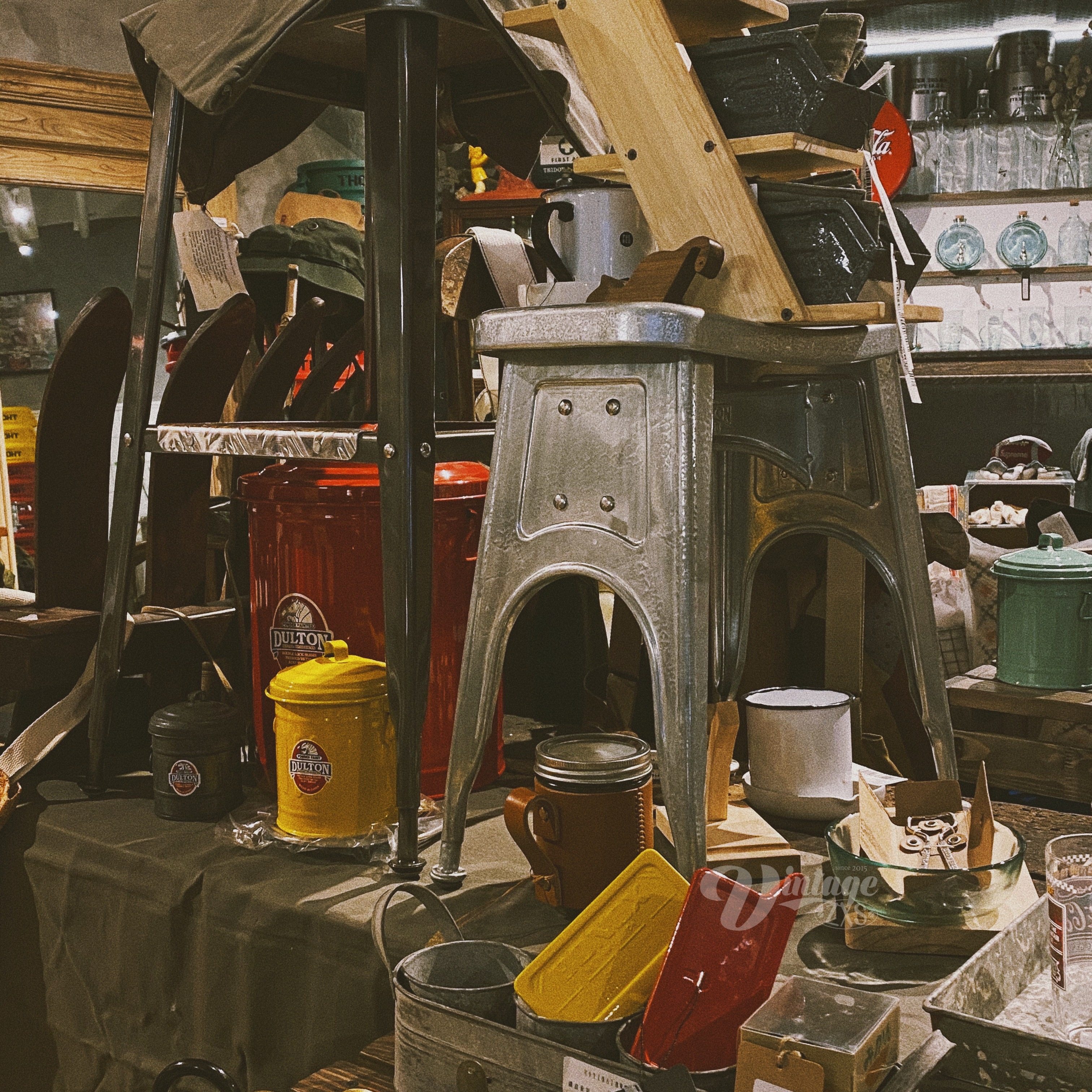 House Xiaosheng Dulton metal stool multifunctional chair metal chair low stool industrial wind chair