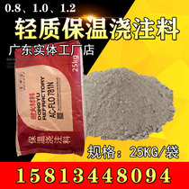 Factory direct manufacturers for aluminum melting furnace lightweight insulation castable high aluminum 0 8 refractory 25KG bag