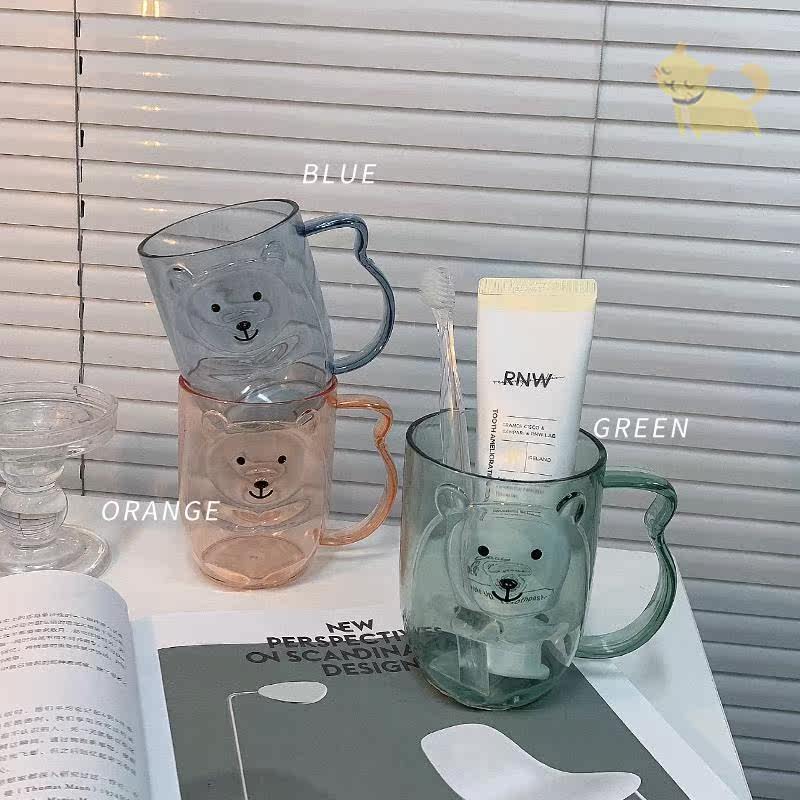 Tooth cup dormitory female cute transparent mouthwash cup household tooth set cup wash cup plastic tooth cylinder couple toothbrush cup