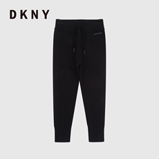 детские штаны dkny童装女童大小童松紧腰针织裤春秋儿童运动长裤束脚裤 d34939