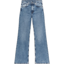 ARKET Womens Cotton Mid-waist Slightly Flared Stretch Jeans Light Blue 2024 Summer New Style 1237744002
