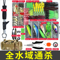 Luya equipment Daquan bait set through killing a full set of wild fishing freshwater carp grass Osmanthus mouth bait soft bait sequins