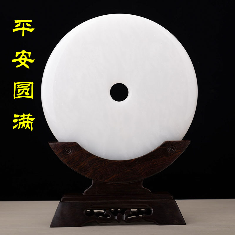 Wangfulai jade safety buckle living room decoration white jade buckle porch home decoration decoration housewarming new home gift