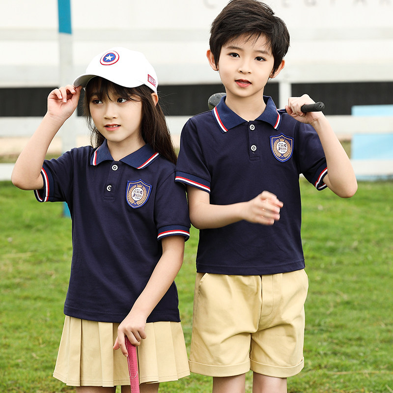 2022 New Summer T - shirt suit Kindergarten garden suit for summer school uniform at British College