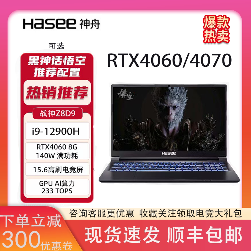 Hasee Shenzhou T8/12Pro/Plus/Z8/S8/G8/I7 Full-Performance 4060/70 Gaming Laptop Hasee Shenzhou T8/12Pro/Plus/Z8/S8/G8/I7 Full-Performance 4060/70 Gaming Laptop