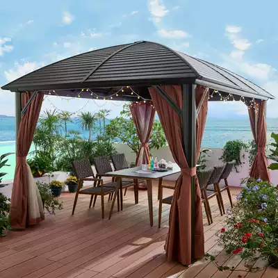 Yuzhong outdoor pavilion tent courtyard garden four corner shed open air stall car shed dining room four corner pavilion