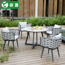 Yuzhe outdoor tables and chairs soft clothes designer model tables and chairs anti-rust Hotel Villas terraces outdoor tables and chairs Nordic Europe