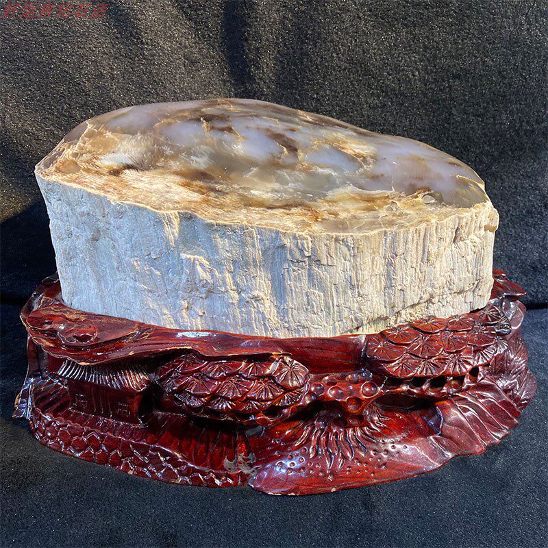 Liao Xi Chaoyang North Ticket West Officer Tree Chemical Jade Belt Leather Pendulum Piece Wood Chemical Jade Tree Pier Feng Shui Furnishing collection