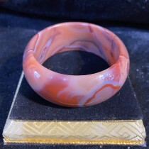 Liao West Chaoyang North Ticket Warring National Red Bracelet Natural Agate Hand Ring Couple Presents