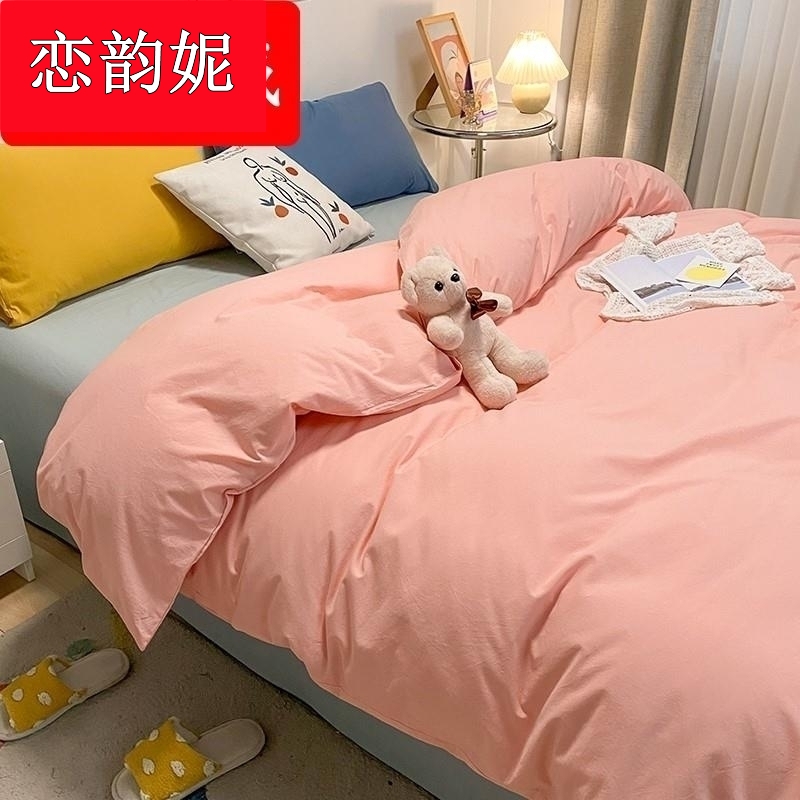 Water cotton four piece cotton cotton 100 north European in linen sheets are set in three suite bed suite