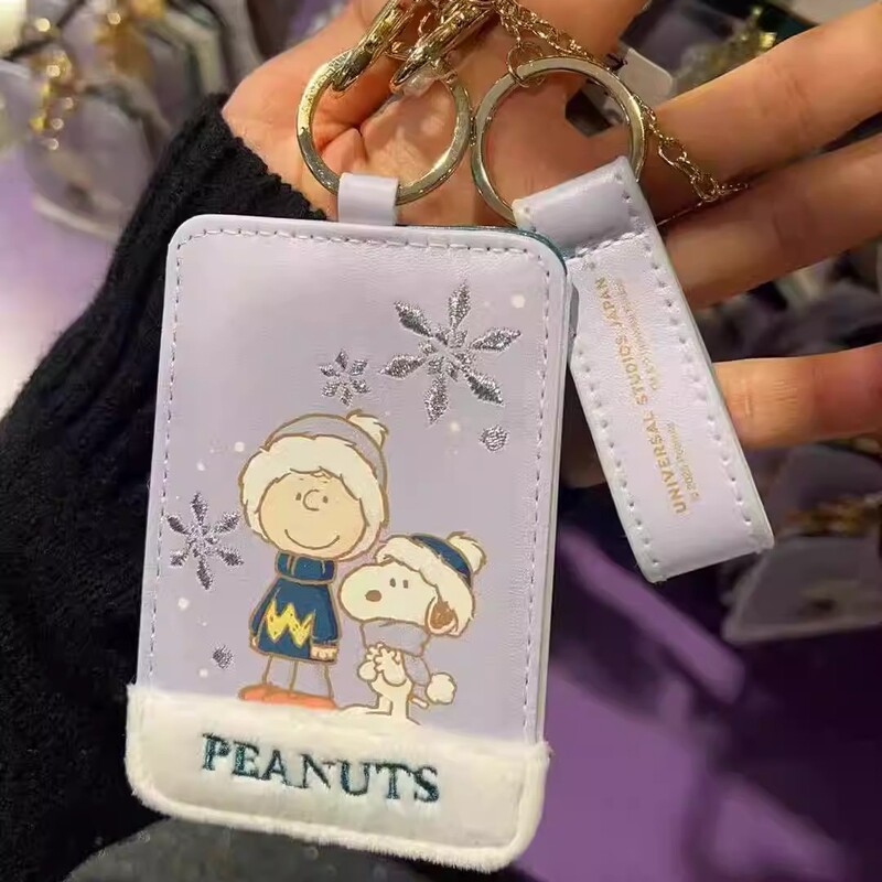 Japanese-Style Cute Cartoon Snoopy Charlie Brown Card Holder Student Print Bus Meal Card Access Control Protective Cover Bag Japanese-Style Cute Cartoon Snoopy Charlie Brown Card Holder Student Print Bus Meal Card Access Control Protective Cover Bag