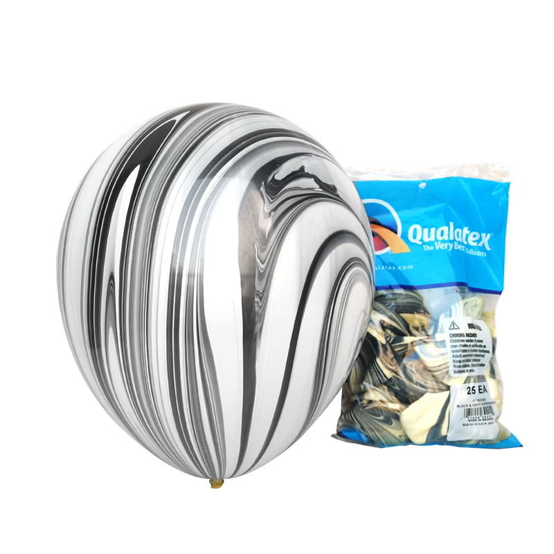 Stylish home imported marble pattern agate balloon pioneer balloon net red birthday confession wedding room decoration arrangement