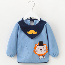 Baby eating blouse bib Baby long-sleeved waterproof and anti-dirty protective clothing Long-sleeved childrens autumn and winter apron anti-dressing