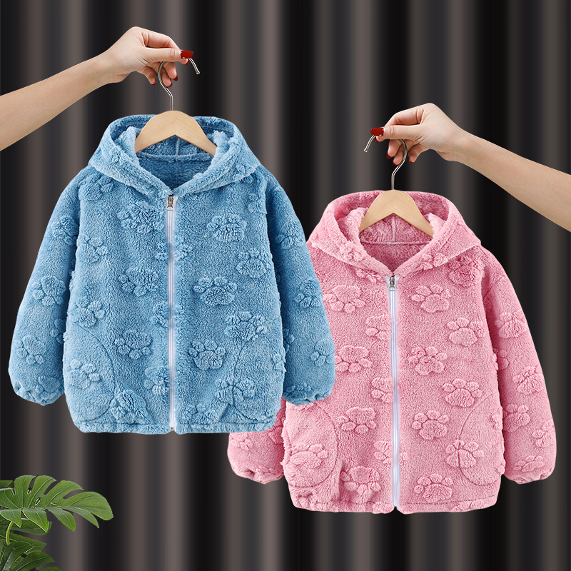 Thickened children's baby coveralls, women's anti-dirty eating bibs, male baby protective clothing, baby autumn and winter outer wear, foreign style reverse dressing