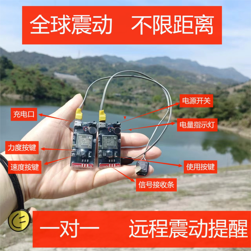 Wireless Distance Remote Vibration Feedback Alert Sensor, a Pair, for the Blind to Press to Call, Hand Press or Foot Press