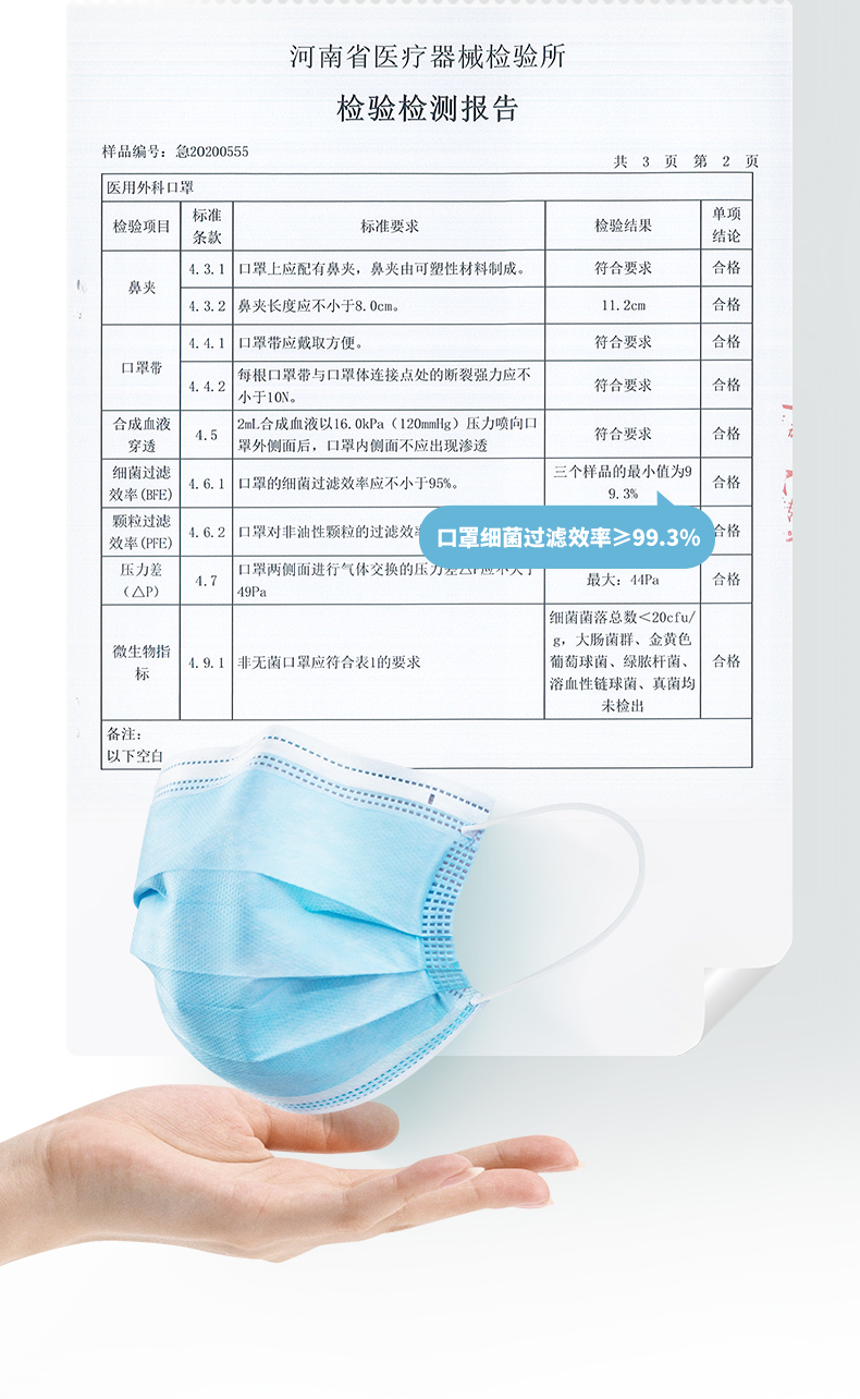 阿里健康直营 超亚 一次性医用外科口罩 50只 图5