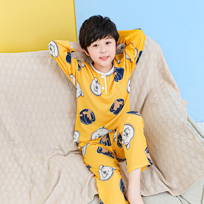 【棒棒星】夏季棉绸儿童睡衣