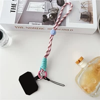 Стиль веревки ручной веревки [зеленый розовый] Квадратная фиксированная табличка+маленькая черная веревка