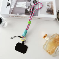 Стиль ручной веревки [розовая красная и зеленая точка] Квадратная таблетка+маленькая черная веревка