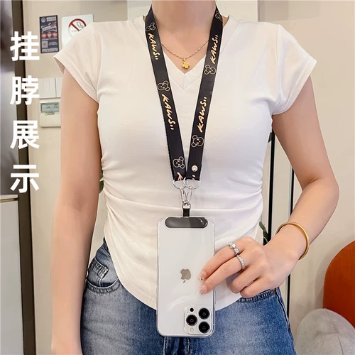 Трендовый мобильный телефон, длинный креативный ремешок, защитная подвеска, мультяшные карточки подходит для мужчин и женщин, фиксаторы в комплекте, защита при падении, популярно в интернете