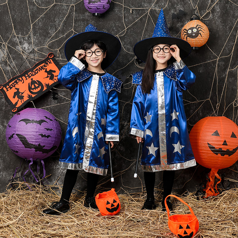 Halloween children's costume girls cos witch costume boy Harry Potter cape Halloween clothes