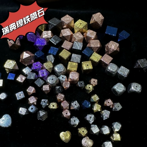 [Ювелирные изделия Tiffa] Натуральный Швеция Weidman Pattern Tiangotian Iron Meteorite Passend Postress Nickel и железо