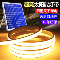 New solar lamp with outdoor wall LED outdoor colored light ultra-thin bright villa billboard engineering atmosphere light strip
