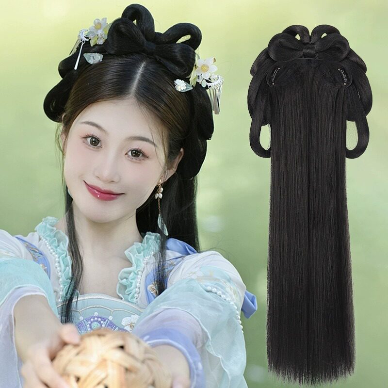 汉服假发一体式发箍:古风美少女变身秘籍,让你一秒穿越回古代!-发包-淘宝好物网