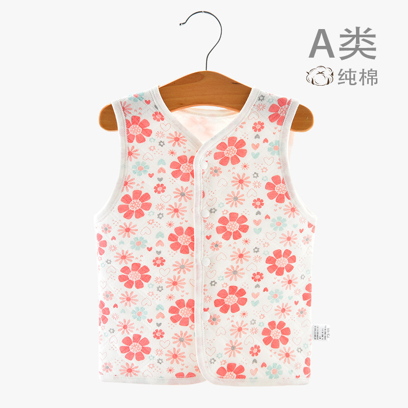 Baby waistcoat spring autumn clip cotton thickened winter male baby girl treasure 1 year old waistcoat vest 3 months pure cotton clothes warm-Taobao