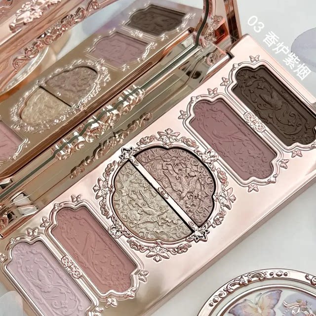 Flower Knows Butterfly Cloud Shoulder Series Six-Color Eyeshadow Palette Matte Fine Earth Tones Shimmering Pearlescent